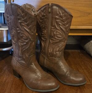 Torrid Brown Western Cowboy Boots (WW)